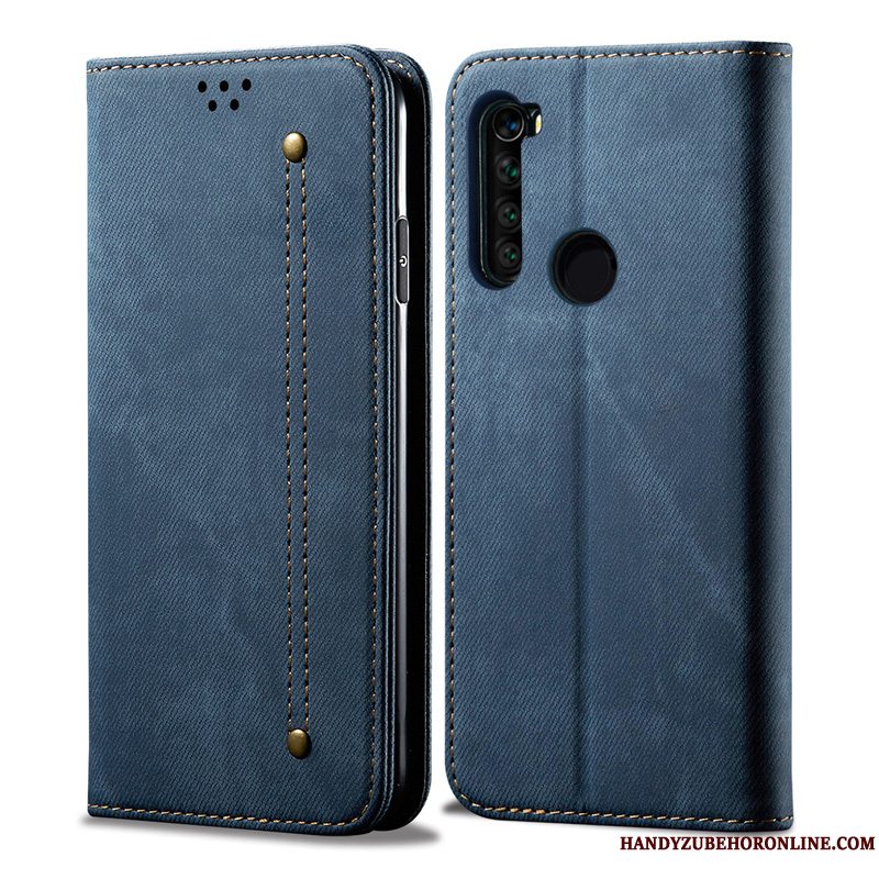 Etui Redmi Note 8t Mode Business Anti-fald, Cover Redmi Note 8t Læder Rød Telefon