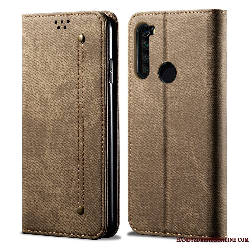 Etui Redmi Note 8t Mode Business Anti-fald, Cover Redmi Note 8t Læder Rød Telefon