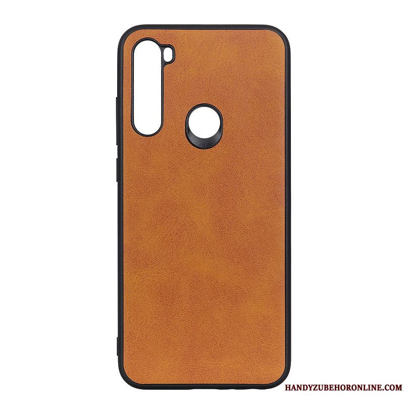 Etui Redmi Note 8t Tasker Hård Telefon, Cover Redmi Note 8t Læder Vinrød Lille Sektion