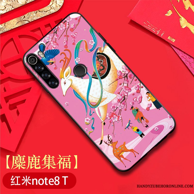 Etui Redmi Note 8t Tasker Mønster Ny, Cover Redmi Note 8t Beskyttelse Kinesisk Stil Original