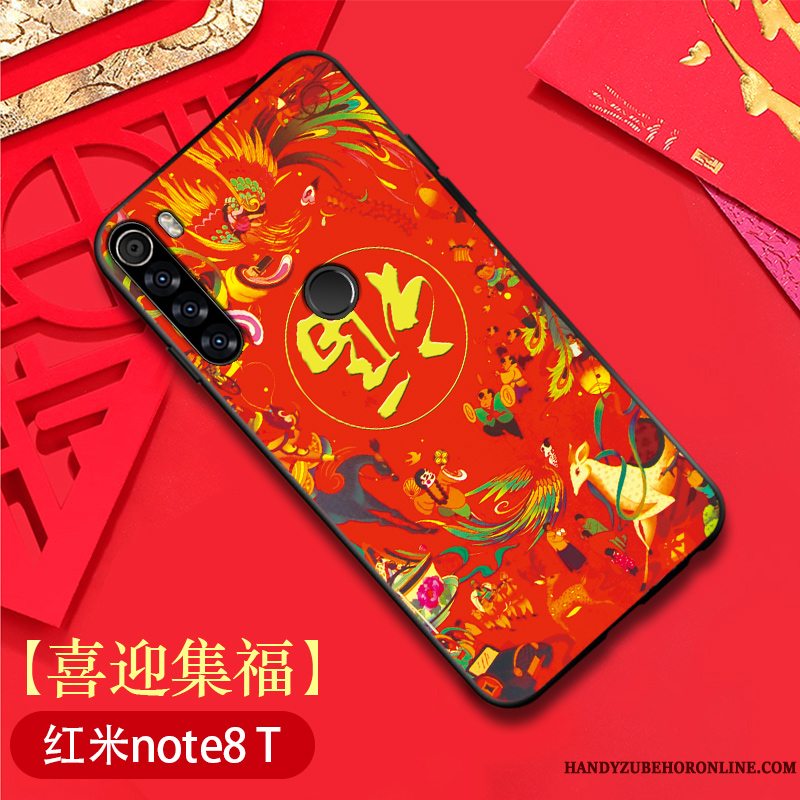 Etui Redmi Note 8t Tasker Mønster Ny, Cover Redmi Note 8t Beskyttelse Kinesisk Stil Original