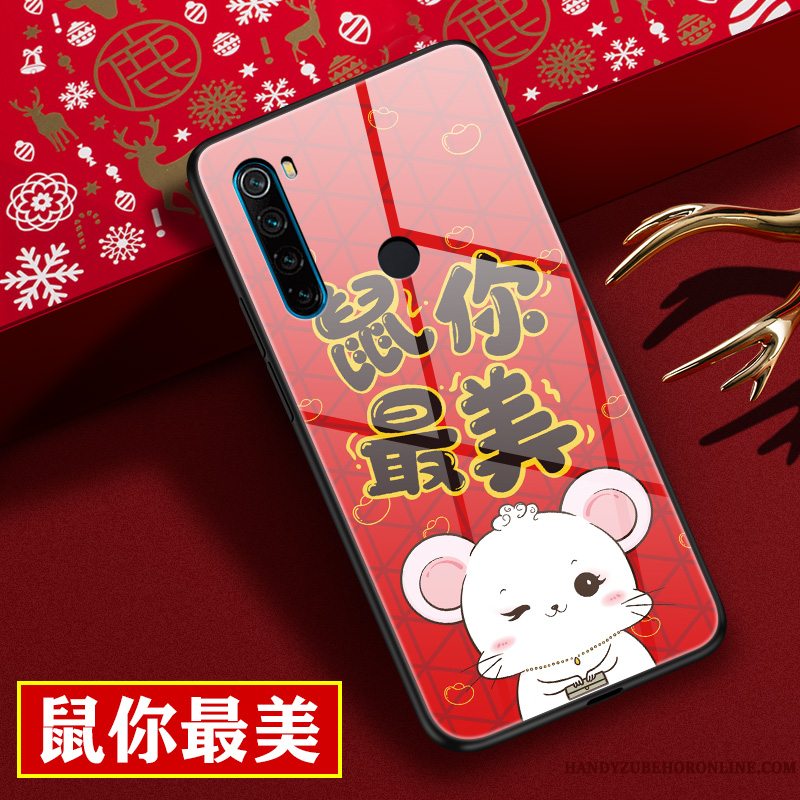 Etui Redmi Note 8t Tasker Ny Rotte, Cover Redmi Note 8t Cartoon Rød Anti-fald