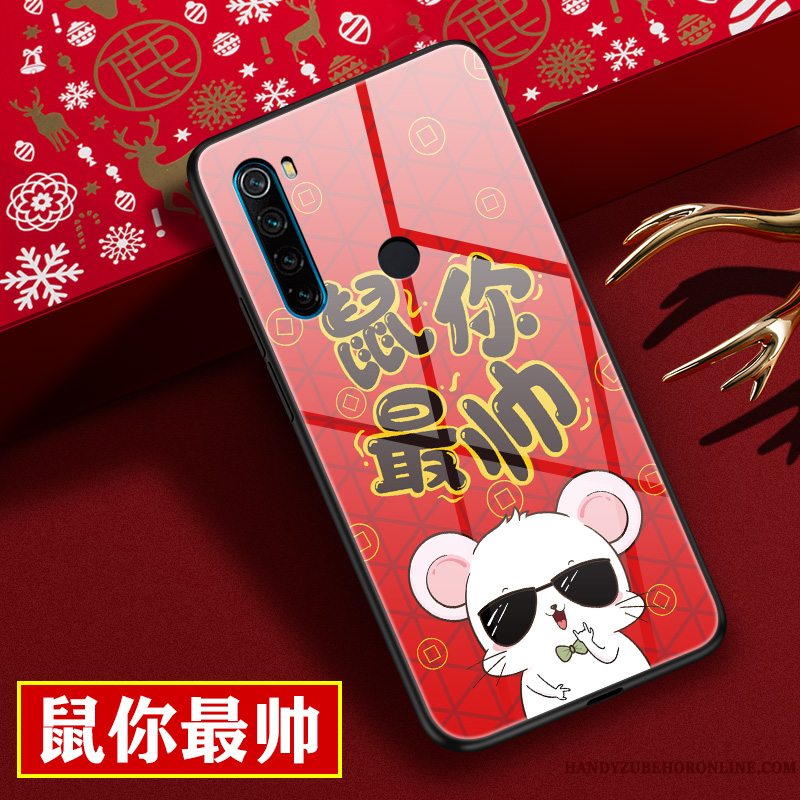 Etui Redmi Note 8t Tasker Ny Rotte, Cover Redmi Note 8t Cartoon Rød Anti-fald