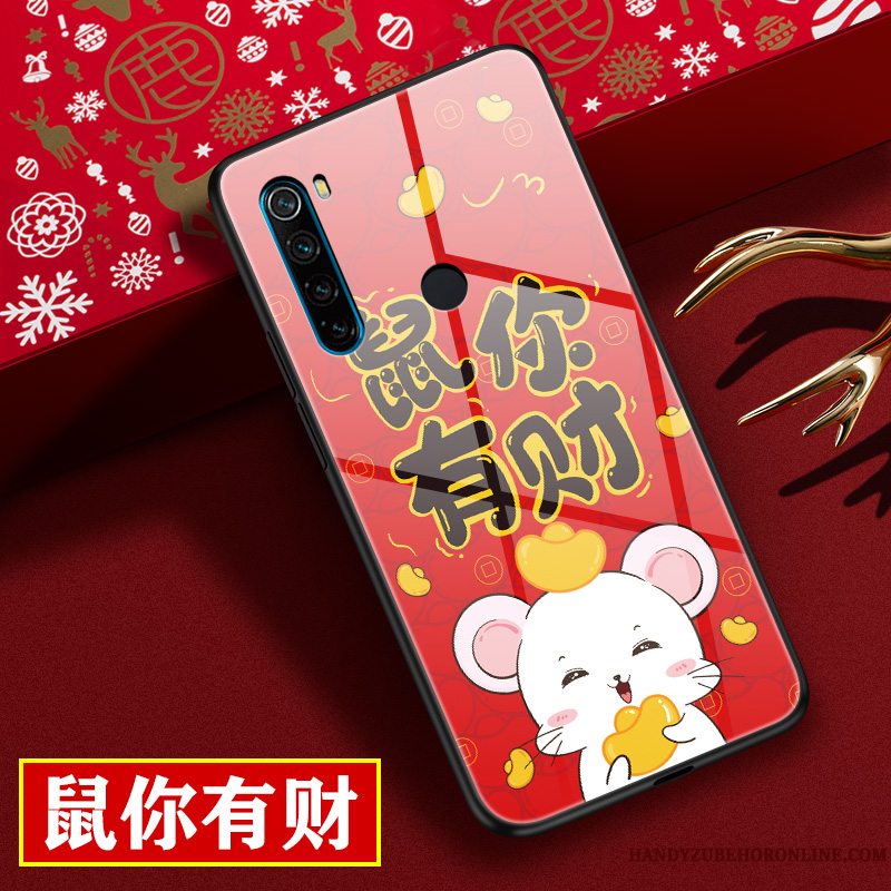 Etui Redmi Note 8t Tasker Ny Rotte, Cover Redmi Note 8t Cartoon Rød Anti-fald