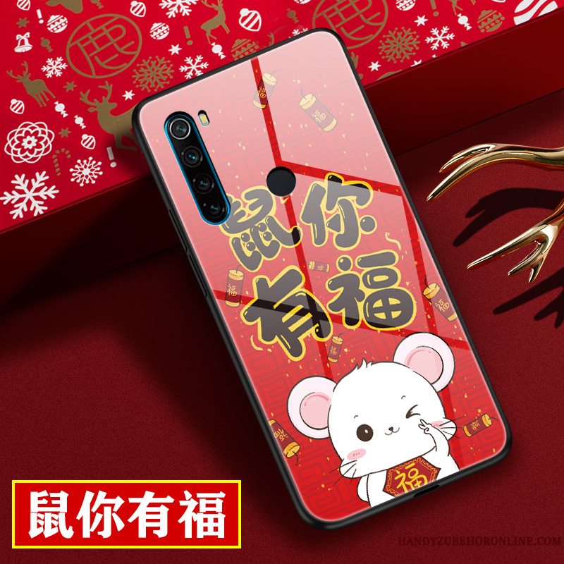 Etui Redmi Note 8t Tasker Ny Rotte, Cover Redmi Note 8t Cartoon Rød Anti-fald