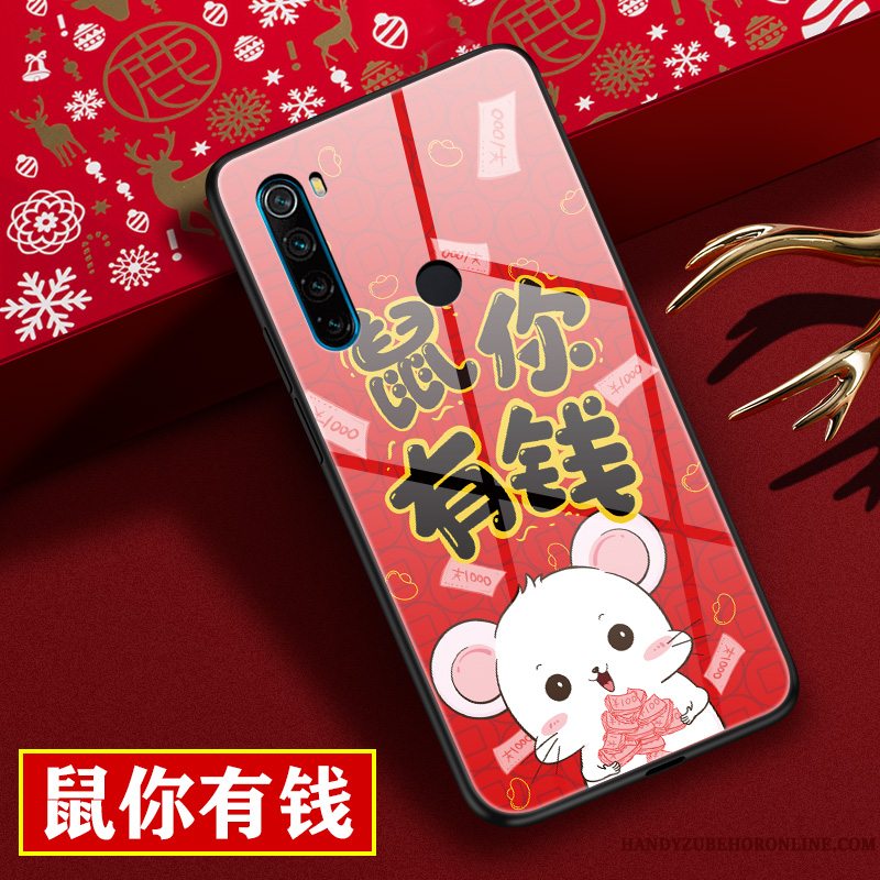 Etui Redmi Note 8t Tasker Ny Rotte, Cover Redmi Note 8t Cartoon Rød Anti-fald