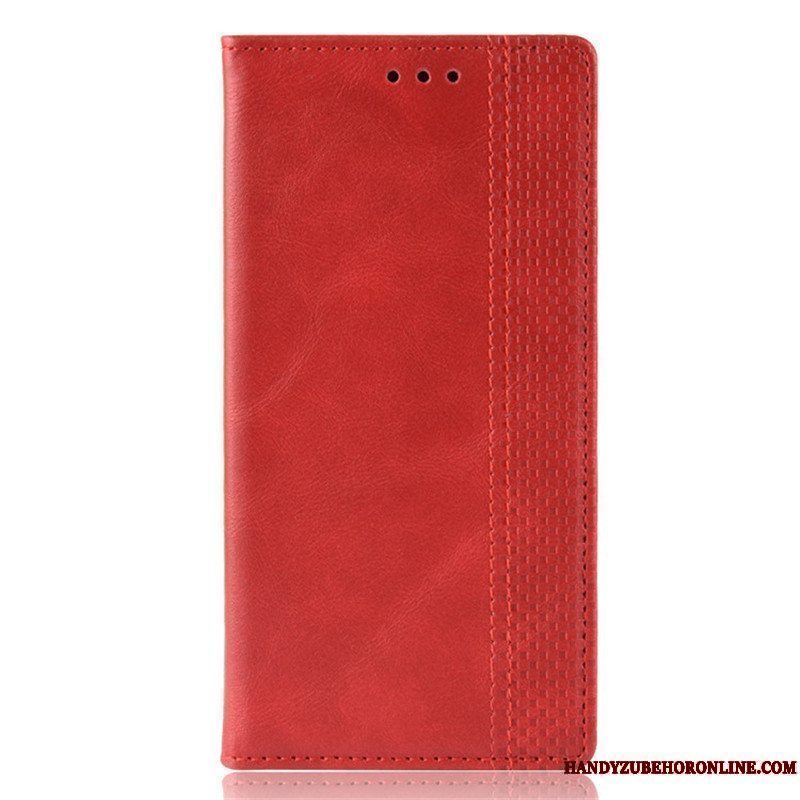 Etui Redmi Note 9 Beskyttelse Rød Telefon, Cover Redmi Note 9 Læder Lille Sektion Magnetisk Spænde
