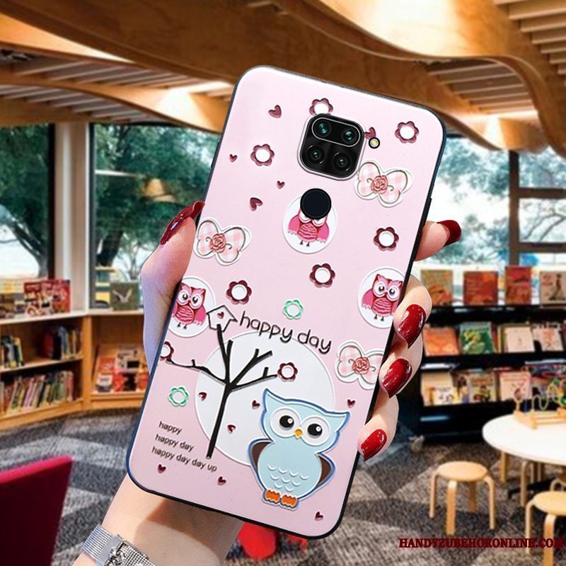 Etui Redmi Note 9 Cartoon Telefonnet Red, Cover Redmi Note 9 Silikone Lille Sektion Rød