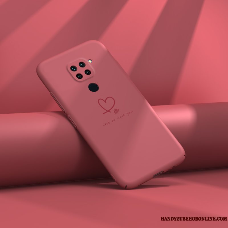 Etui Redmi Note 9 Kreativ Anti-fald Trend, Cover Redmi Note 9 Tasker Nubuck Rød