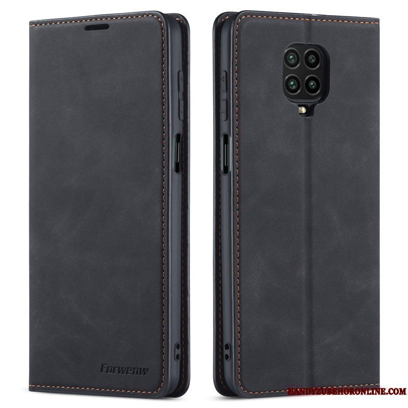 Etui Redmi Note 9 Pro Beskyttelse Rød Telefon, Cover Redmi Note 9 Pro Læder Anti-fald Blå