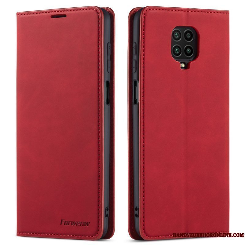 Etui Redmi Note 9 Pro Beskyttelse Rød Telefon, Cover Redmi Note 9 Pro Læder Anti-fald Blå