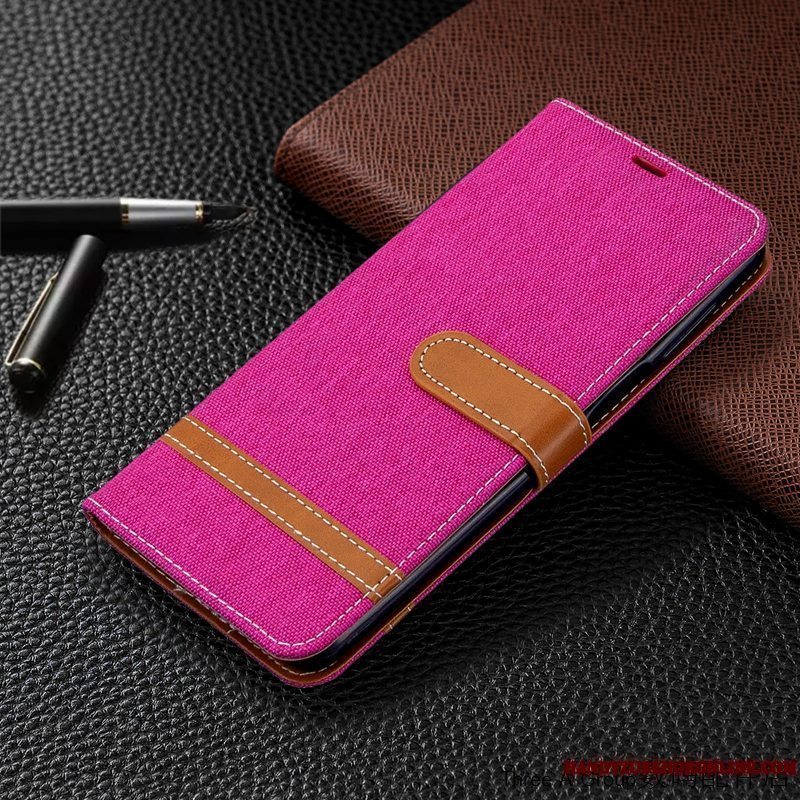 Etui Redmi Note 9 Pro Læder Grå Denim, Cover Redmi Note 9 Pro Folio Telefonkort