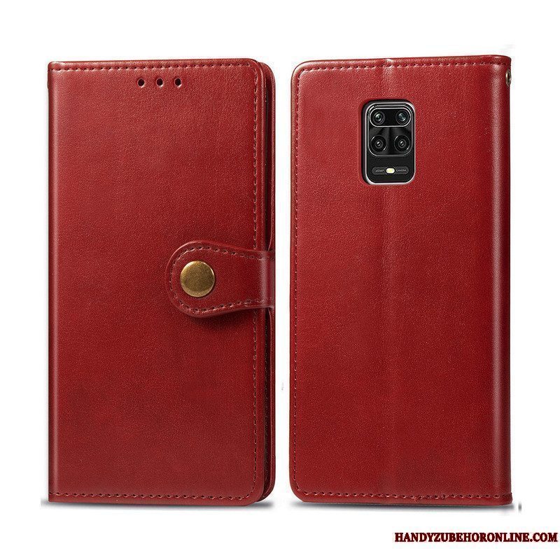 Etui Redmi Note 9 Pro Læder Grøn Solid Farve, Cover Redmi Note 9 Pro Beskyttelse Telefonsimple