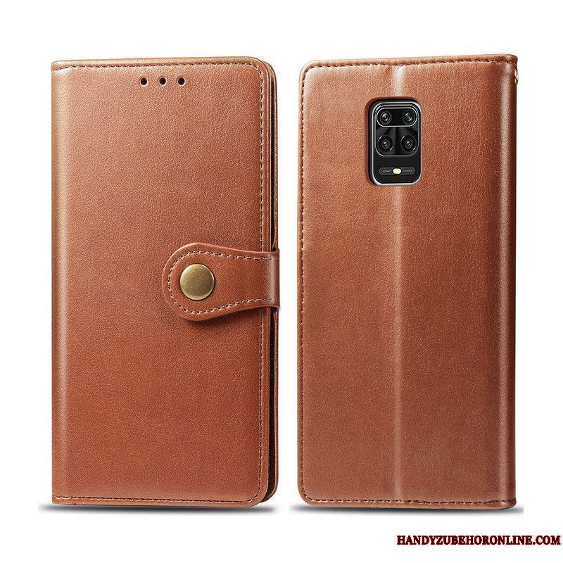 Etui Redmi Note 9 Pro Læder Grøn Solid Farve, Cover Redmi Note 9 Pro Beskyttelse Telefonsimple