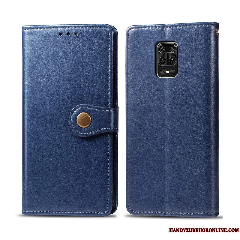 Etui Redmi Note 9 Pro Læder Grøn Solid Farve, Cover Redmi Note 9 Pro Beskyttelse Telefonsimple