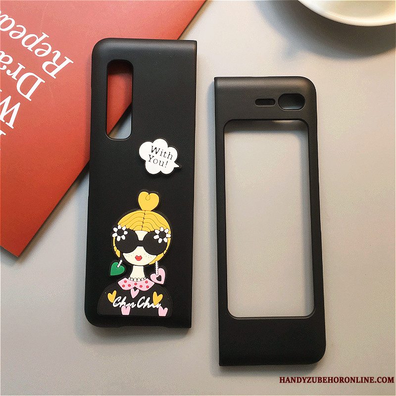 Etui Samsung Fold Cartoon Anti-fald Rød, Cover Samsung Fold Tasker Telefonnubuck