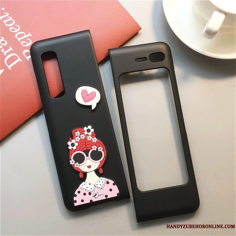 Etui Samsung Fold Cartoon Anti-fald Rød, Cover Samsung Fold Tasker Telefonnubuck