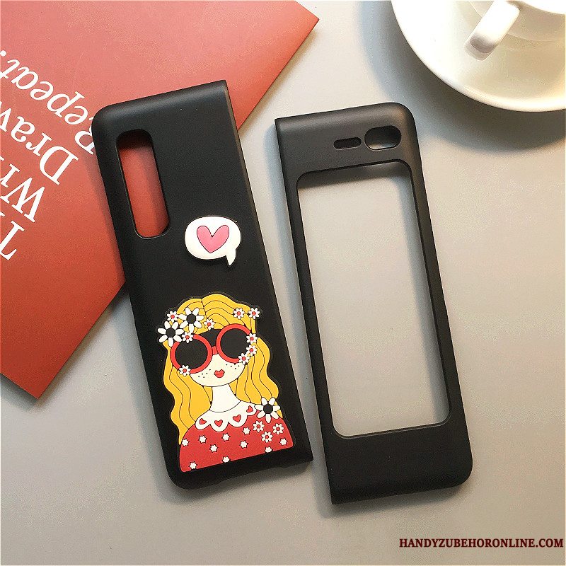 Etui Samsung Fold Cartoon Anti-fald Rød, Cover Samsung Fold Tasker Telefonnubuck