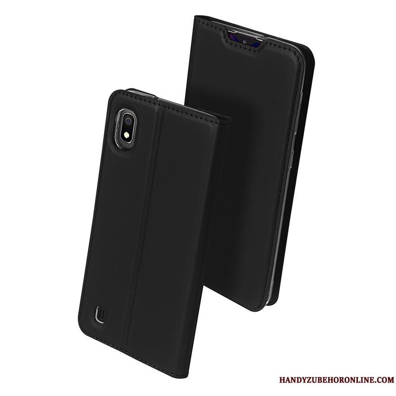 Etui Samsung Galaxy A10 Beskyttelse Sort Ny, Cover Samsung Galaxy A10 Tasker Kort Let Tynd