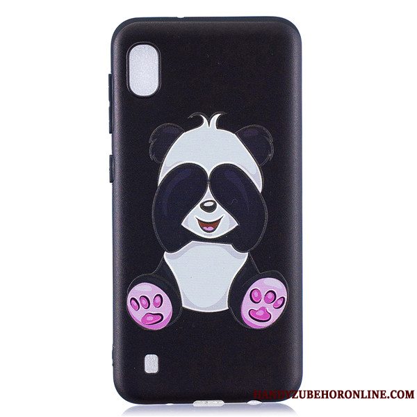 Etui Samsung Galaxy A10 Cartoon Blå Trend, Cover Samsung Galaxy A10 Tasker Nubuck Telefon