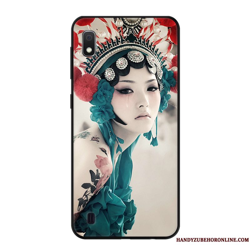 Etui Samsung Galaxy A10 Cartoon Sort Af Personlighed, Cover Samsung Galaxy A10 Beskyttelse Anti-fald Telefon