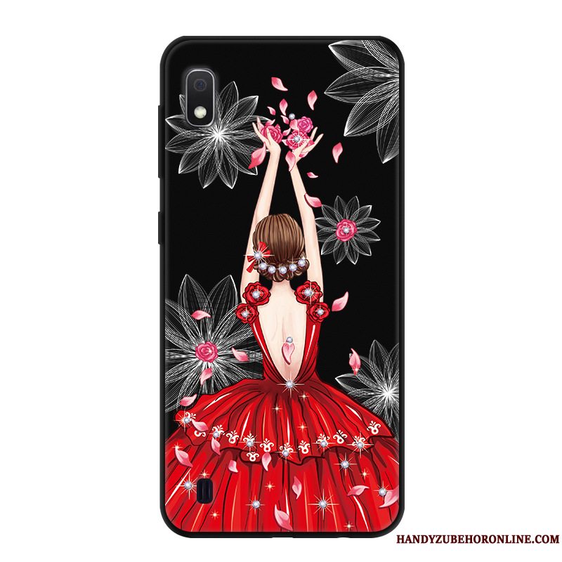 Etui Samsung Galaxy A10 Cartoon Sort Af Personlighed, Cover Samsung Galaxy A10 Beskyttelse Anti-fald Telefon