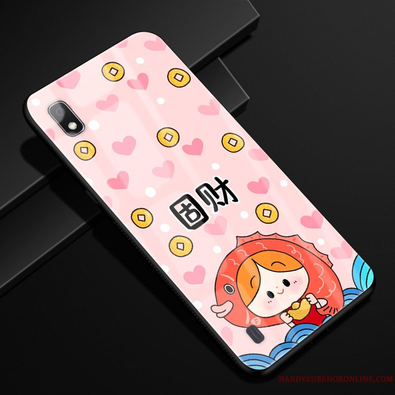 Etui Samsung Galaxy A10 Cartoon Trendy Af Personlighed, Cover Samsung Galaxy A10 Beskyttelse Rød Telefon