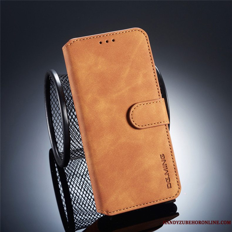 Etui Samsung Galaxy A10 Læder Anti-fald Business, Cover Samsung Galaxy A10 Folio Rød Telefon