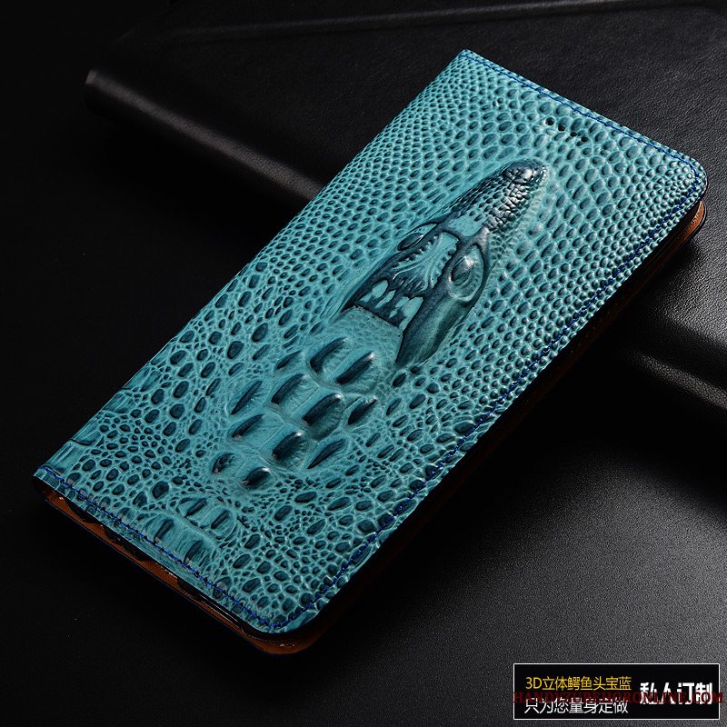 Etui Samsung Galaxy A10 Læder Anti-fald Krokodille, Cover Samsung Galaxy A10 Tasker Telefongul