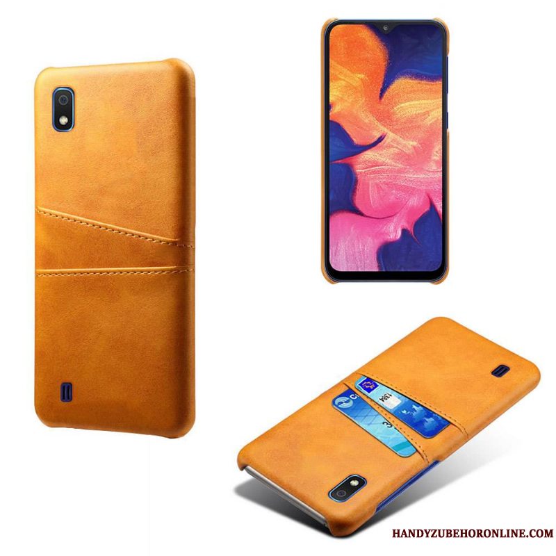 Etui Samsung Galaxy A10 Læder Rød Telefon, Cover Samsung Galaxy A10 Beskyttelse Kort Ny