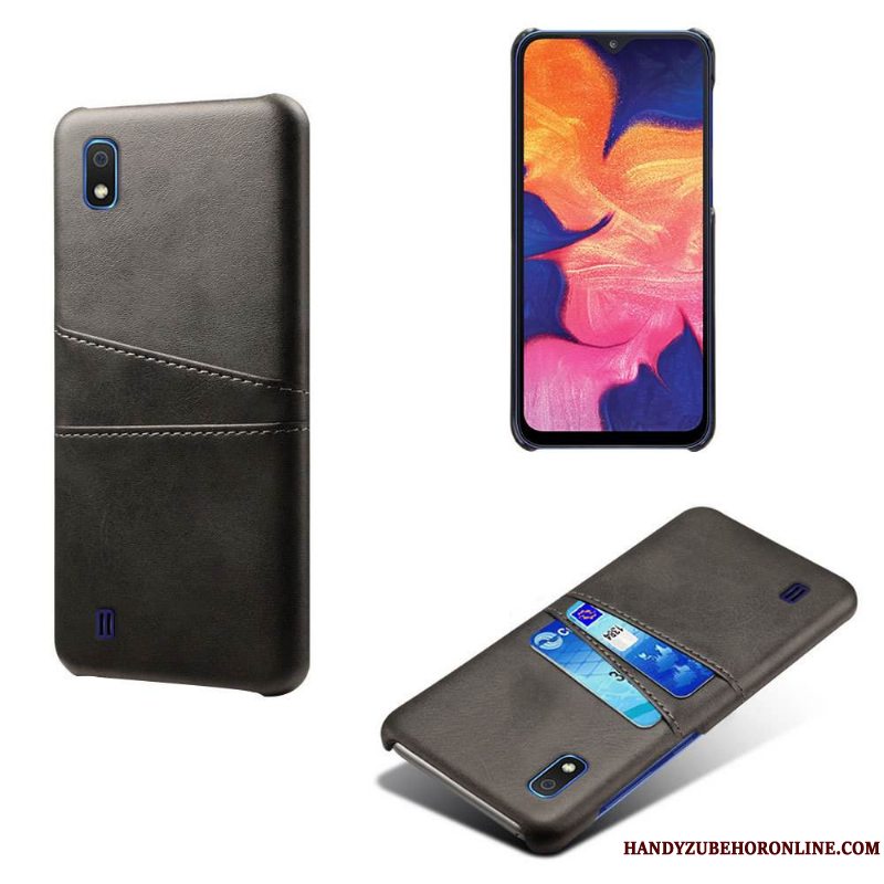 Etui Samsung Galaxy A10 Læder Rød Telefon, Cover Samsung Galaxy A10 Beskyttelse Kort Ny