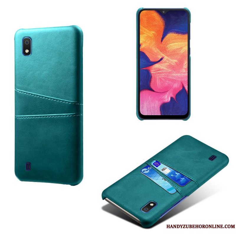 Etui Samsung Galaxy A10 Læder Rød Telefon, Cover Samsung Galaxy A10 Beskyttelse Kort Ny