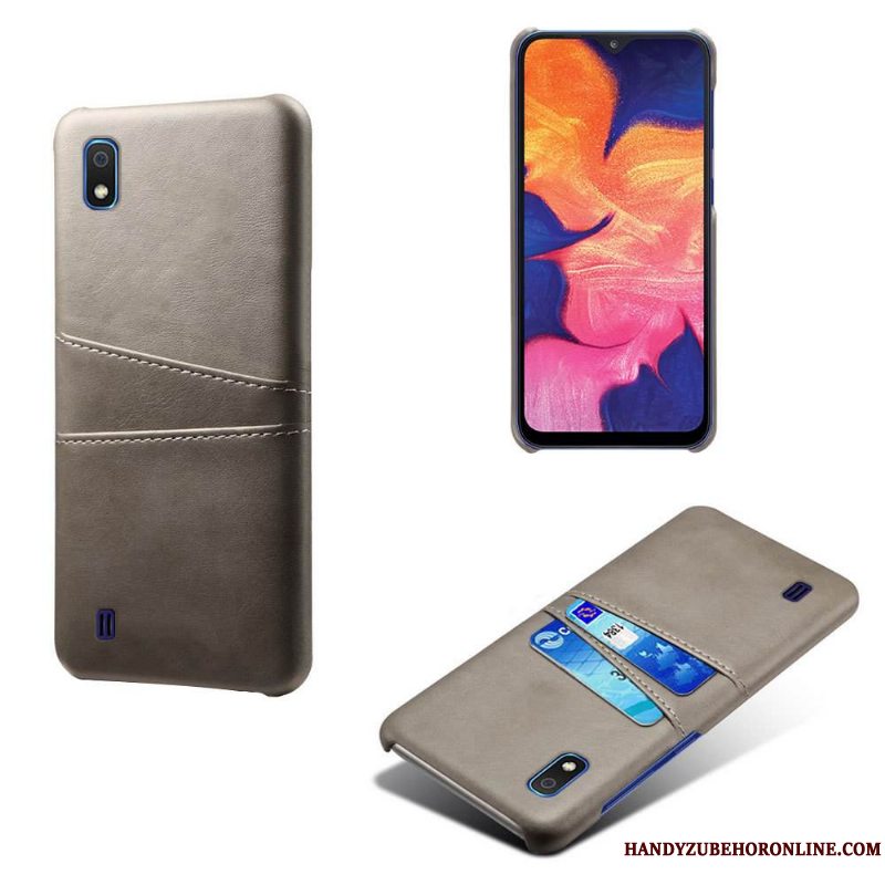 Etui Samsung Galaxy A10 Læder Rød Telefon, Cover Samsung Galaxy A10 Beskyttelse Kort Ny