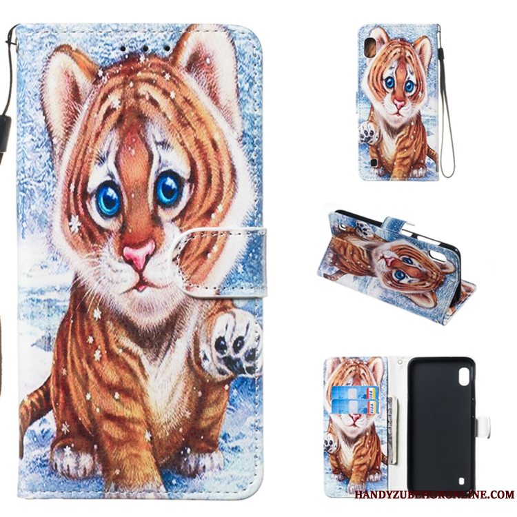 Etui Samsung Galaxy A10 Læder Telefonhvid, Cover Samsung Galaxy A10 Folio