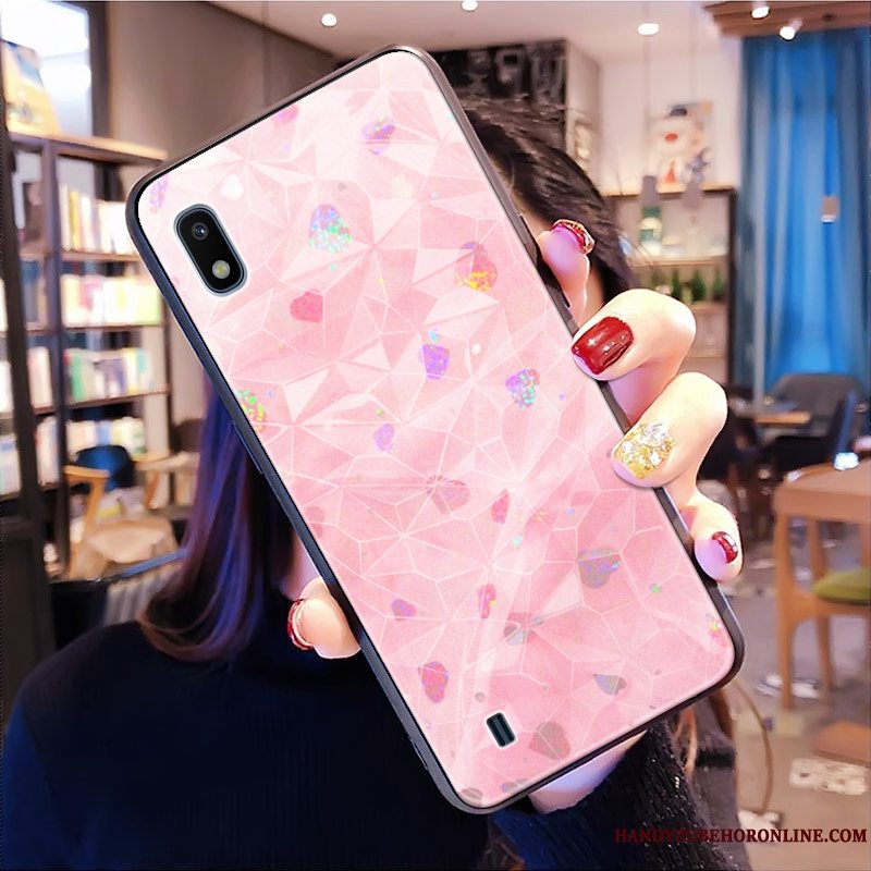 Etui Samsung Galaxy A10 Tasker Lilla Rombe, Cover Samsung Galaxy A10 Beskyttelse Mønster Hjerte