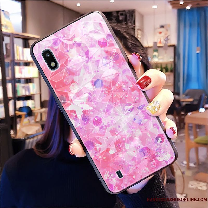 Etui Samsung Galaxy A10 Tasker Lilla Rombe, Cover Samsung Galaxy A10 Beskyttelse Mønster Hjerte