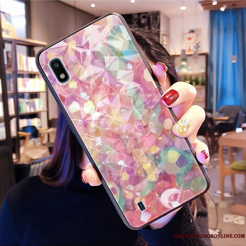 Etui Samsung Galaxy A10 Tasker Lilla Rombe, Cover Samsung Galaxy A10 Beskyttelse Mønster Hjerte