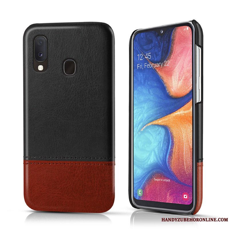 Etui Samsung Galaxy A20e Læder Business Sort, Cover Samsung Galaxy A20e Beskyttelse Telefonny