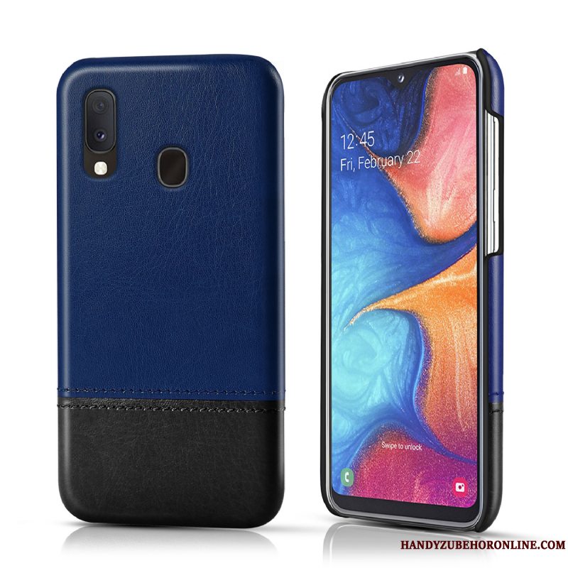 Etui Samsung Galaxy A20e Læder Business Sort, Cover Samsung Galaxy A20e Beskyttelse Telefonny