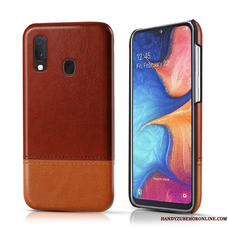 Etui Samsung Galaxy A20e Læder Business Sort, Cover Samsung Galaxy A20e Beskyttelse Telefonny