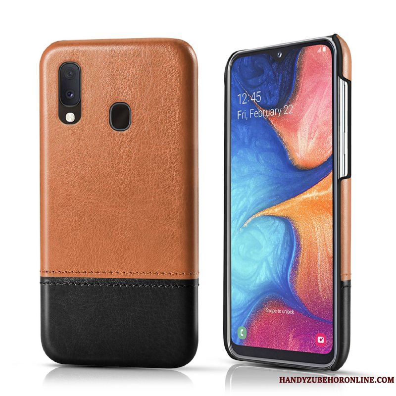 Etui Samsung Galaxy A20e Læder Business Sort, Cover Samsung Galaxy A20e Beskyttelse Telefonny