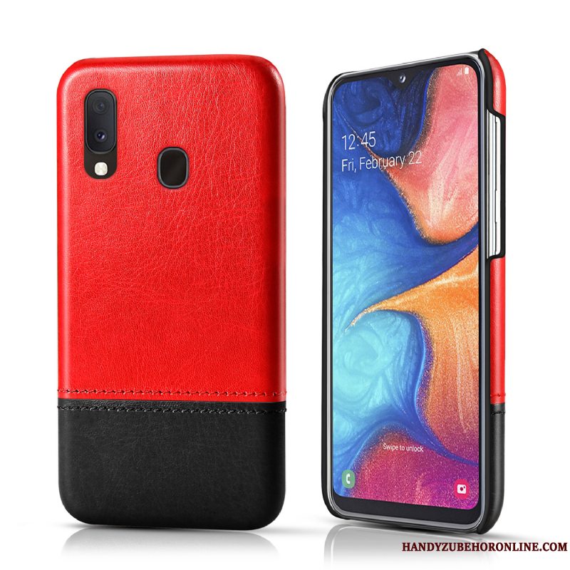 Etui Samsung Galaxy A20e Læder Business Sort, Cover Samsung Galaxy A20e Beskyttelse Telefonny