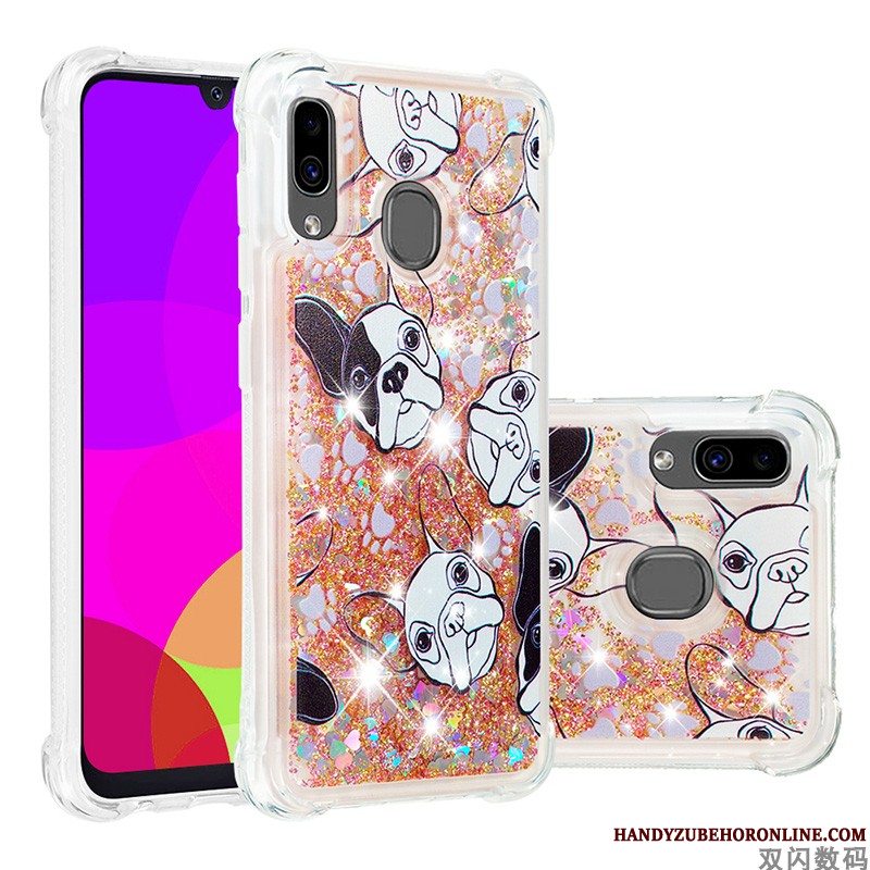 Etui Samsung Galaxy A20e Tasker Lyserød Telefon, Cover Samsung Galaxy A20e Blød Anti-fald Quicksand