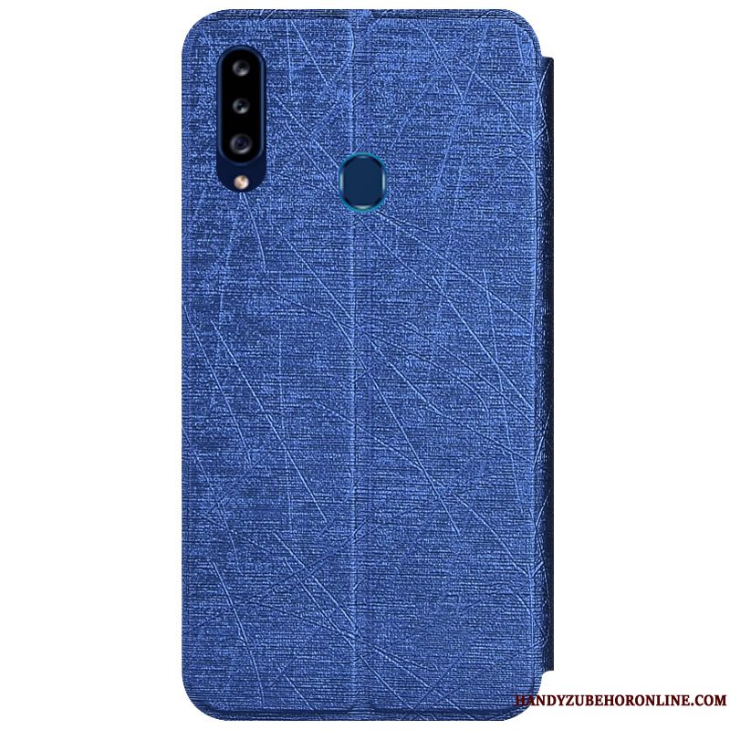 Etui Samsung Galaxy A20s Beskyttelse Anti-fald Sølv, Cover Samsung Galaxy A20s Læder Telefon