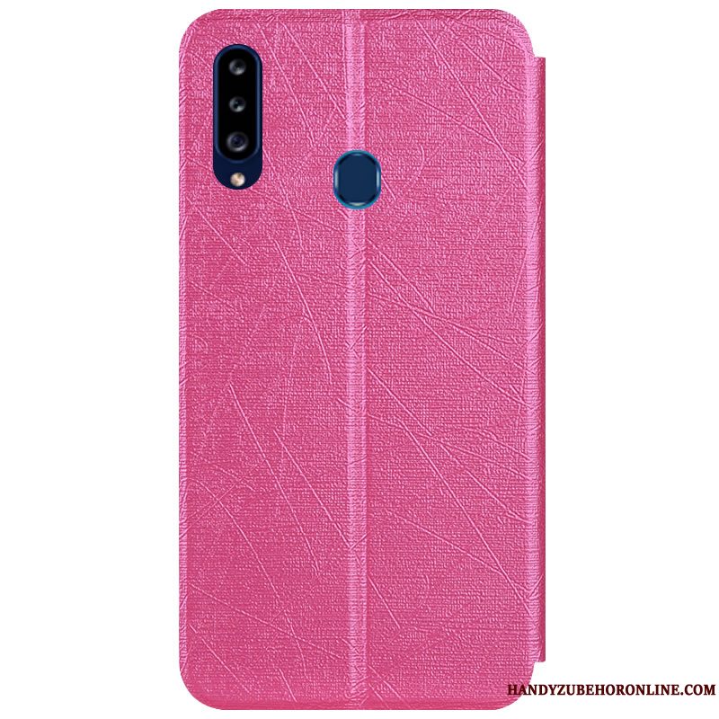 Etui Samsung Galaxy A20s Beskyttelse Anti-fald Sølv, Cover Samsung Galaxy A20s Læder Telefon