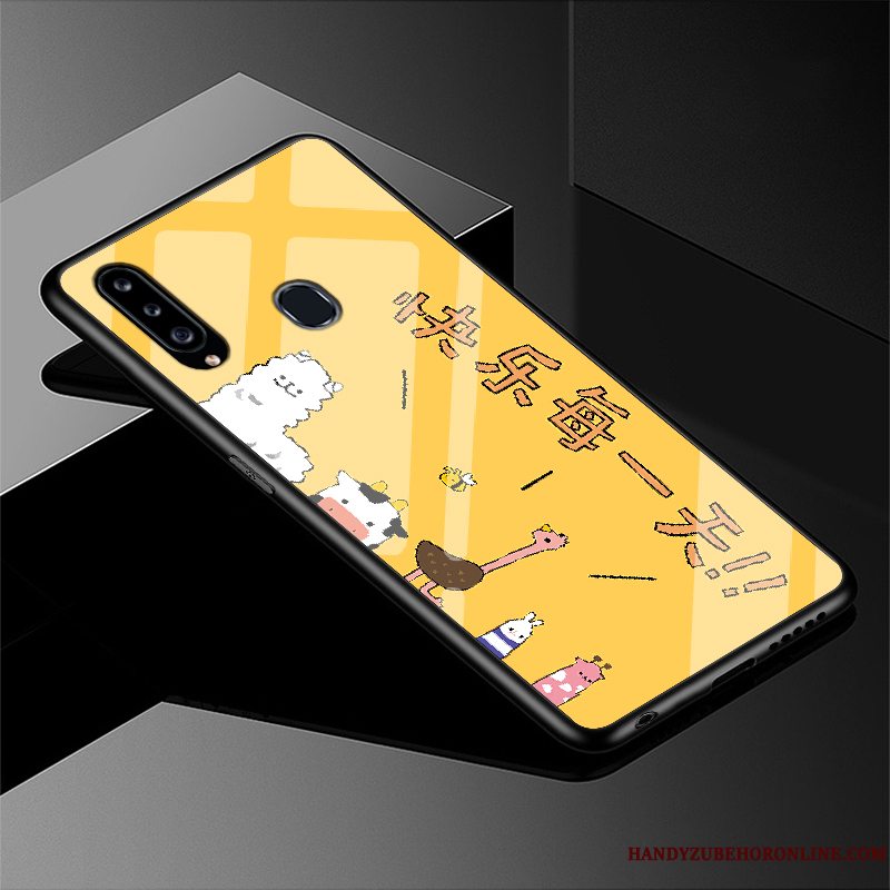 Etui Samsung Galaxy A20s Beskyttelse Frisk Anti-fald, Cover Samsung Galaxy A20s Tasker Lyserød Glas