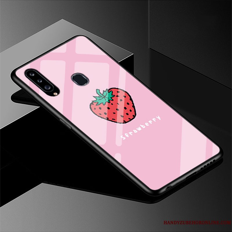 Etui Samsung Galaxy A20s Beskyttelse Frisk Anti-fald, Cover Samsung Galaxy A20s Tasker Lyserød Glas