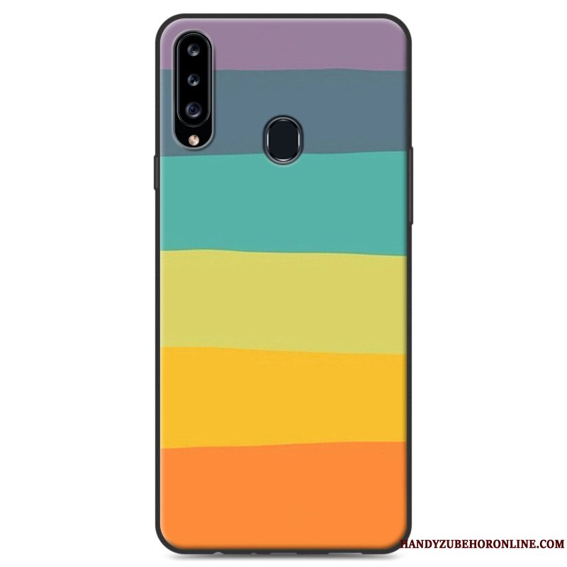 Etui Samsung Galaxy A20s Beskyttelse Hjerte Anti-fald, Cover Samsung Galaxy A20s Blød Nubuck Hængende Ornamenter