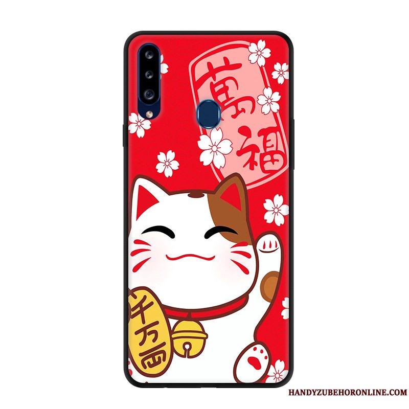 Etui Samsung Galaxy A20s Beskyttelse Rød Anti-fald, Cover Samsung Galaxy A20s Cartoon Telefon