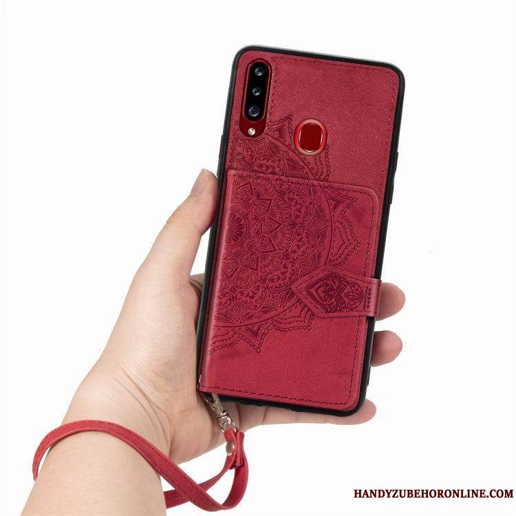 Etui Samsung Galaxy A20s Beskyttelse Rød Pulver, Cover Samsung Galaxy A20s Blød Telefon